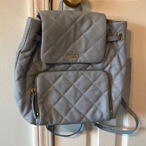 Kate Spade Quilted Gray Backpack